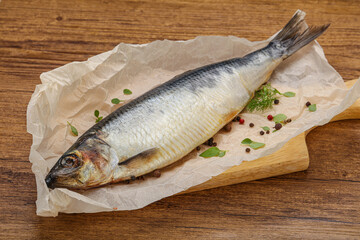 Salted Herring fish with pepper