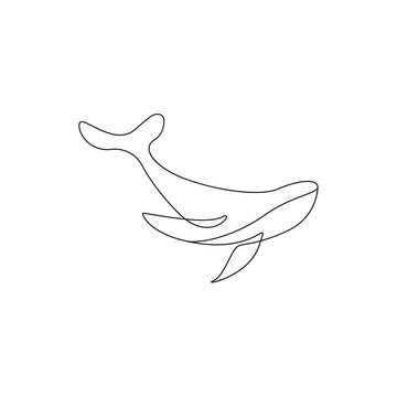 recommend clip art: Continuous One Line Drawing of Whale. Sea Whale One Line Drawing. Minimalist Contour Sea Animal Illustration. Vector EPS 10.