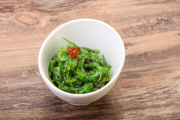 Asian traditional chukka salad in the bowl