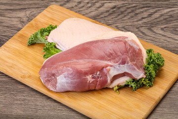 Raw duck breast for cooking