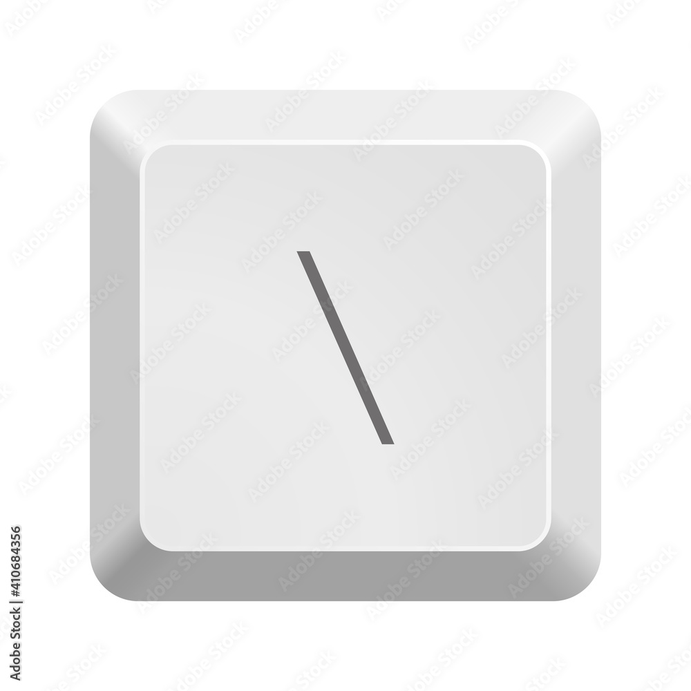 Fototapete button with symbol backslash. icon vector illustration.