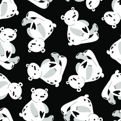 Fototapeta premium seamless background with bears