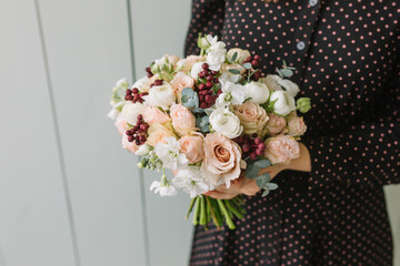 wedding bouquet of roses
