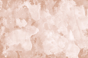 Creamy ink and watercolor texture on white paper background. Paint leaks and decalcomania effects. Hand-painted gouache abstract image. Mess on the canvas.