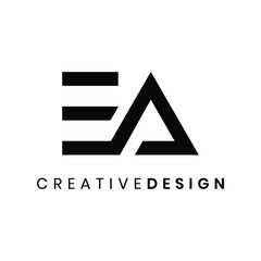 Modern letter EA logo design