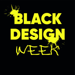 Fototapeta na wymiar Banner with yellow lettering black design friday