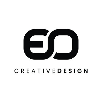 Modern letter EO logo design