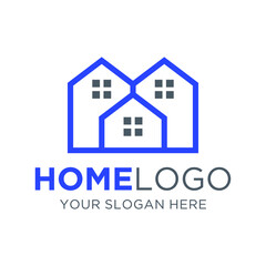 real estate, village, mortgage logo