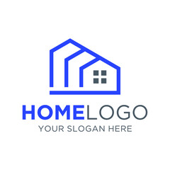 simple linear housing logo