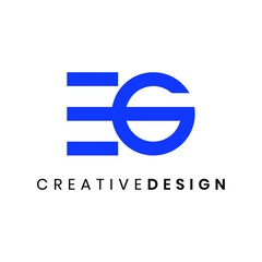 Modern letter EG logo design