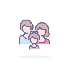 Family icon in filled outline style.