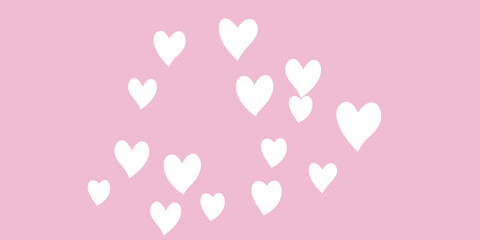 Heart confetti falling beautifully chaotically.