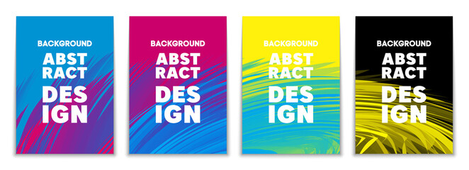 Minimalist abstract background CMYK colored frame design. Vector line gradient graphics. Vector illustration