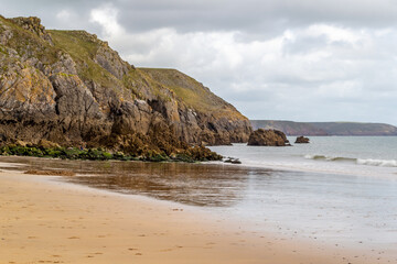 Beautiful and rocky coast in Wales. 