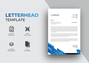 modern and creative business letterhead design template in Illustrator vector file