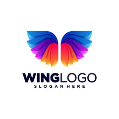 Vector illustration of colorful wings.