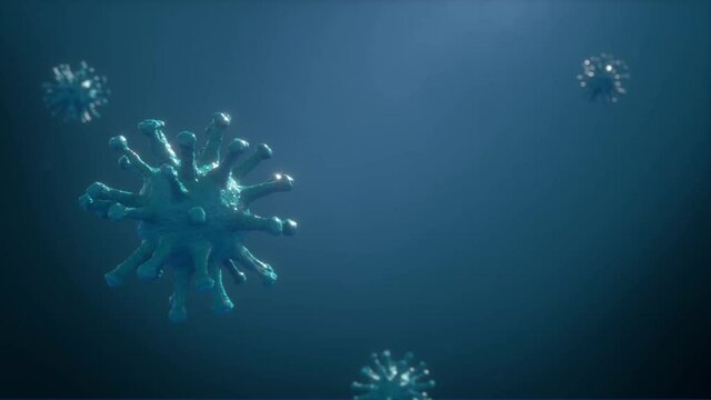 Virus-Zelle in Bewegung