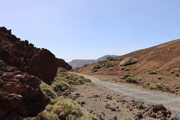Volcanic mountains Mount Teide Tenerife 