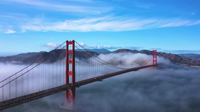 Aerial View On Golden Gate Bridge