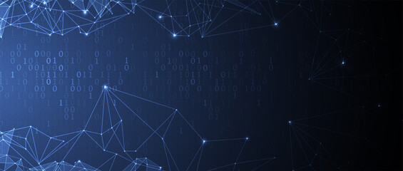 Quantum processing. Deep learning artificial intelligence. Future new technology  for business or science presentation