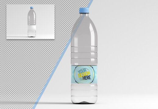 Mockup of a Water Bottle