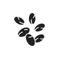 Chia black glyph icon. Isolated vector element. Outline pictogram for web page, mobile app, promo.