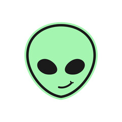 Fototapeta premium Happy alien flat symbol