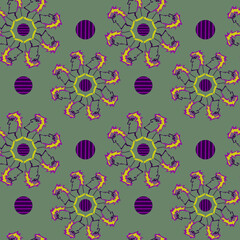 seamless pattern with heads