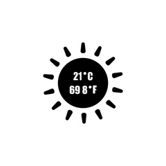 creative weather icon black vector