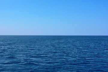 Very beautiful sea view with beautiful water, horizon and clear sky