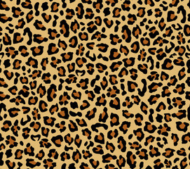 
Leopard vector pattern seamless background. Animal's skin. Cat