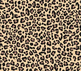 Wandcirkels tuinposter  Abstraction leopard vector seamless print for textiles. Fashion pattern © Sanvel