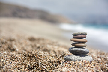 Fototapeta na wymiar Stones and water in Playa de los muertos. Cabo de Gata. Almeria