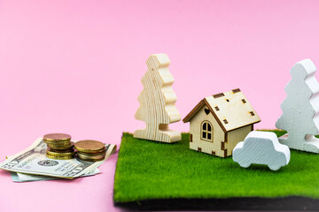 Buying a car or a house, building repair and mortgage concept. Estimation real estate property with...