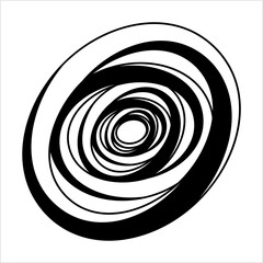 Geometric Concentric Shape Line Art Drawing
