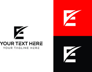 E Logo. E Letter Logo Design. Letter E Design Vector with Red and Black Colors. Logo Design Letter. Letter E Logo Design.