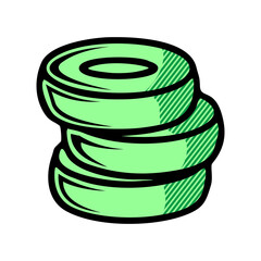 tyre icon isolated on white background from motor sports collection.