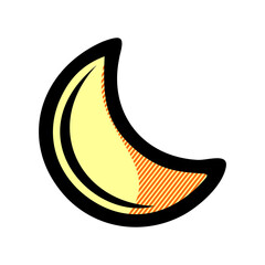 moon icon isolated on white background from holiday collection.