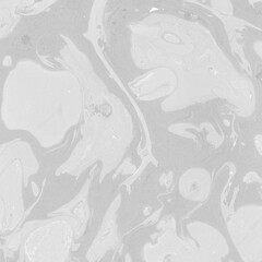 White marble ink texture on watercolor paper background. Marble gray stone image. Bath bomb effect. Psychedelic biomorphic art.