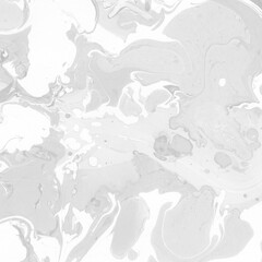 Fototapeta premium White marble ink texture on watercolor paper background. Marble gray stone image. Bath bomb effect. Psychedelic biomorphic art.