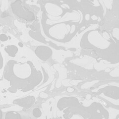 Fototapeta premium White marble ink texture on watercolor paper background. Marble gray stone image. Bath bomb effect. Psychedelic biomorphic art. 