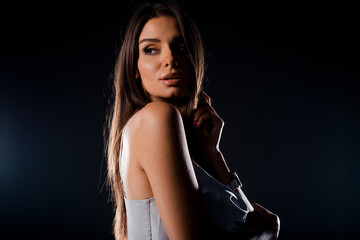 Naklejka premium Beautiful provocative girl