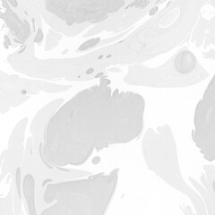 White marble ink texture on watercolor paper background. Marble gray stone image. Bath bomb effect. Psychedelic biomorphic art.
