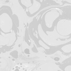 White marble ink texture on watercolor paper background. Marble gray stone image. Bath bomb effect. Psychedelic biomorphic art.
