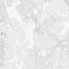 White marble ink texture on watercolor paper background. Marble gray stone image. Bath bomb effect. Psychedelic biomorphic art.
