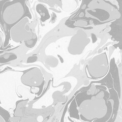 White marble ink texture on watercolor paper background. Marble gray stone image. Bath bomb effect. Psychedelic biomorphic art.