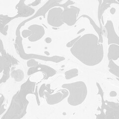 White marble ink texture on watercolor paper background. Marble gray stone image. Bath bomb effect. Psychedelic biomorphic art.