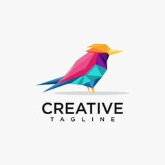 Animal bird, with colorful style design vector