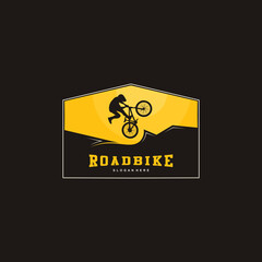 vector illustration of Mountain bike logo design,bike silhouette