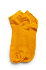 colored socks from thin jersey isolated on a white background.